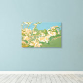 Fairfield Porter - APPLE BLOSSOMS II 1974 Canvas Afdruk (Insitu (Houten vloer))