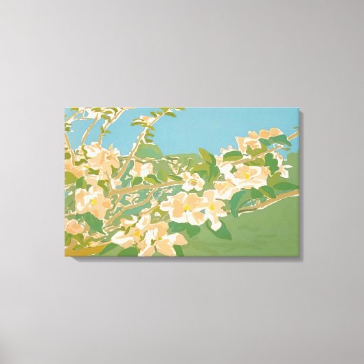 Fairfield Porter - APPLE BLOSSOMS II 1974 Canvas Afdruk (Voorkant)
