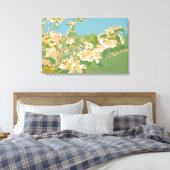 Fairfield Porter - APPLE BLOSSOMS II 1974 Canvas Afdruk (Insitu (Slaapkamer))