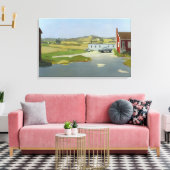 Fairfield Porter - LANG EILAND LANDSCHAP MET ROOD Canvas Afdruk (Insitu (Woonkamer))