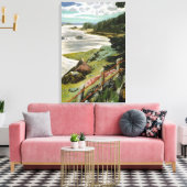 Fairfield Porter - RED CABLES 1940 Canvas Afdruk (Insitu (Woonkamer))