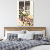 Fairfield Porter - STILLEVEN MET STAPLER 1970 Canvas Afdruk (Insitu (Slaapkamer))