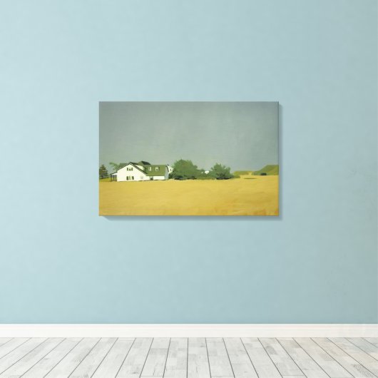 Fairfield Porter - TARWE 1960 Canvas Afdruk (Insitu (Houten vloer))