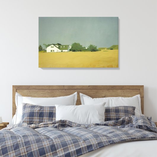 Fairfield Porter - TARWE 1960 Canvas Afdruk (Insitu (Slaapkamer))