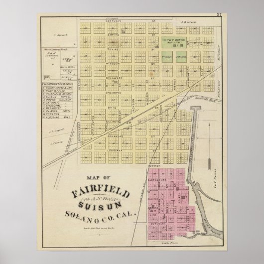 Fairfield, Suisun Poster (Voorkant)