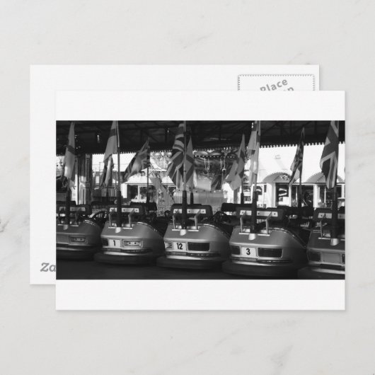 Fairground Dodgem Bumper Car Post Card Briefkaart (Voorkant / Achterkant)