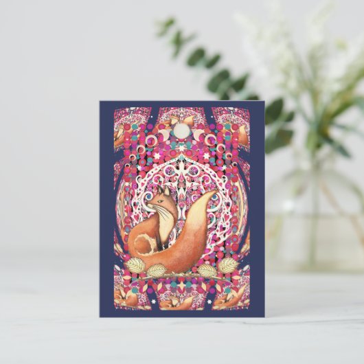 Fairground Fox Briefkaart (Staand voorkant)