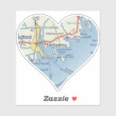 Fairhaven MA Classic kaart Sticker (Vel)