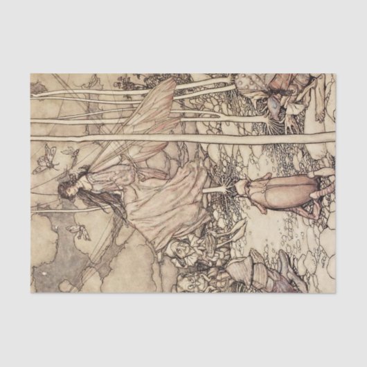 "Fairies and Elves" van Arthur Rackham Tissuepapier (Voorkant)