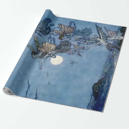 "Fairies and Elves" van Edmund Dulac uit "The Temp Cadeaupapier (Uitgerold)