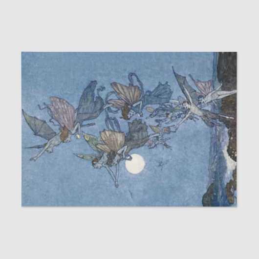 "Fairies and Elves" van Edmund Dulac uit "The Temp Tissuepapier (Voorkant)
