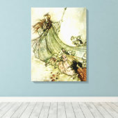 Fairies Away - Arthur Rackham Canvas Afdruk (Insitu (Houten vloer))