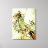Fairies Away - Arthur Rackham Canvas Afdruk (Voorkant)