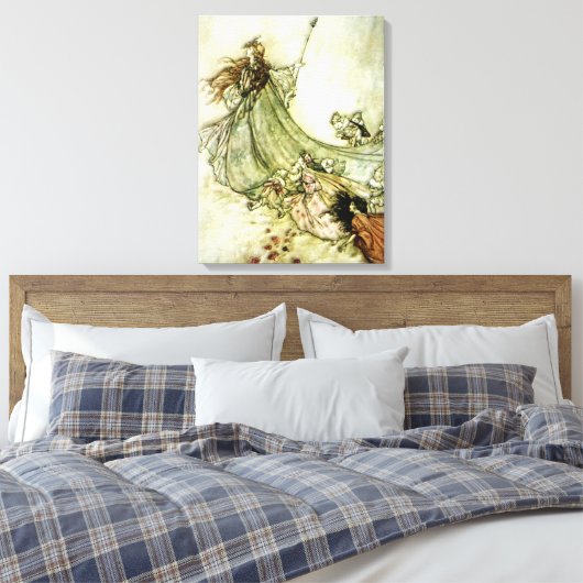 Fairies Away - Arthur Rackham Canvas Afdruk (Insitu (Slaapkamer))