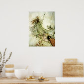 Fairies Away - Arthur Rackham Poster (Keuken)