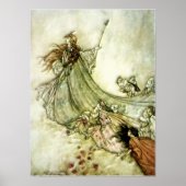 Fairies Away - Arthur Rackham Poster (Voorkant)