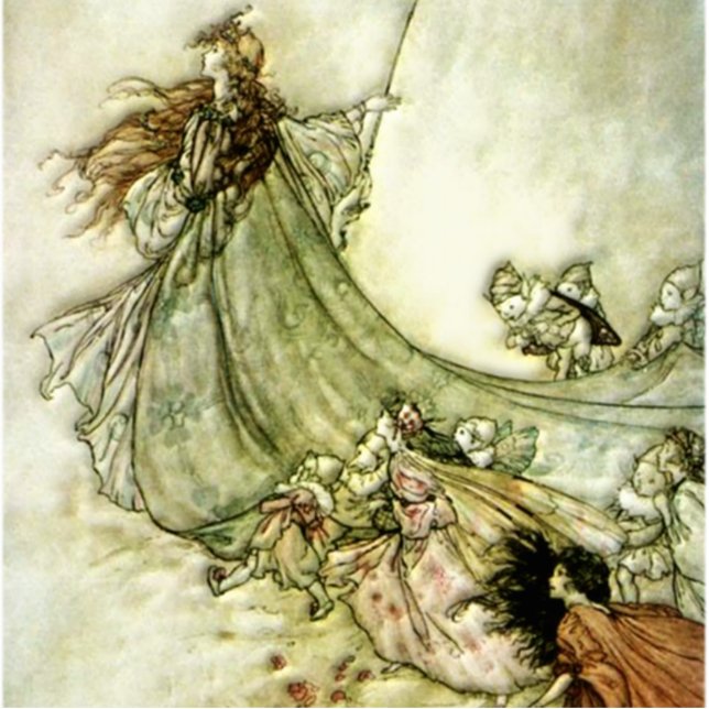 Fairies Away - Arthur Rackham Staand Fotobeeldje (Voorkant)