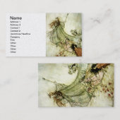 Fairies Away - Arthur Rackham Visitekaartje (Voorkant / Achterkant)