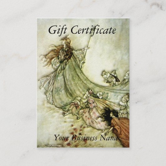 Fairies Away Gift Certificate - Arthur Rackham Kortingskaartje (Voorkant)