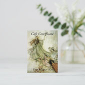 Fairies Away Gift Certificate - Arthur Rackham Kortingskaartje (Staand voorkant)