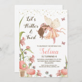 Fairies Birthday Party Invitation Kaart (Voorkant / Achterkant)