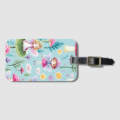 Fairies ,bladeren en paddenstoelen landen bagagelabel (Voorkant (horizontaal))