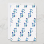 Fairies Butterflies First Birthday Invitation Kaart (Achterkant)