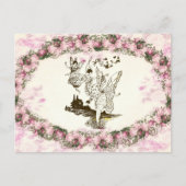 Fairies DansVintage Flowers Briefkaart (Voorkant)