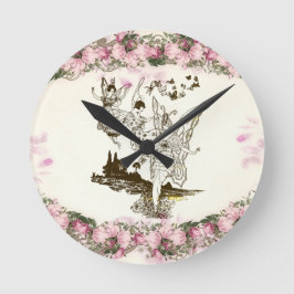 Fairies DansVintage Flowers    Ronde Klok