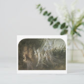 Fairies die door een Gothische Arch kijken,1864 Briefkaart (Staand voorkant)