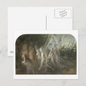 Fairies die door een Gothische Arch kijken,1864 Briefkaart (Voorkant / Achterkant)