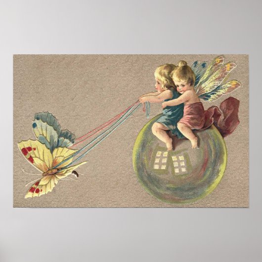 Fairies die het Poster van de Bubble rukken (Voorkant)