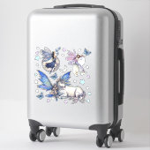 Fairies en Eenhoorn Sterren Maan Fantasy Art Stick Sticker (Koffer)