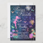 Fairies en Friends Birthday Invitation Kaart (Voorkant)