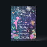 Fairies en Friends Birthday Invitation Kaart<br><div class="desc">Fairies en Friends Enchanted Birthday Invitation</div>