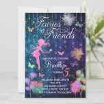 Fairies en Friends Birthday Invitation Kaart<br><div class="desc">Fairies en Friends Enchanted Birthday Invitation</div>