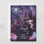 Fairies en Friends Birthday Invitation Kaart<br><div class="desc">Paarse feeën en vrienden verjaardagsuitnodiging deze betoverende uitnodiging is als geen andere met de donkere paarse wisteria achtergrond en paarse fee en betoverend bos Maak je kleine verjaardagsdagsdagsspeciale</div>