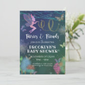 Fairies en Friends Butterfly Glitter Baby shower Kaart (Staand voorkant)