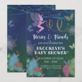 Fairies en Friends Butterfly Glitter Baby shower Kaart (Voorkant / Achterkant)