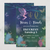 Fairies en Friends Butterfly Glitter Birthday Kaart (Voorkant / Achterkant)