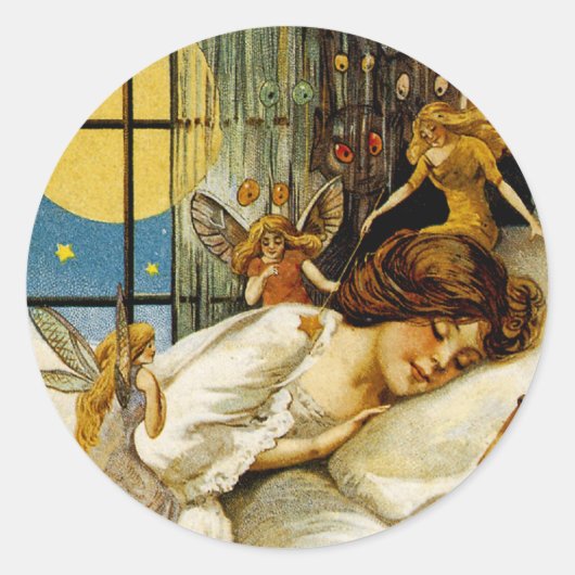 Fairies en Goblins Ronde Sticker (Voorkant)