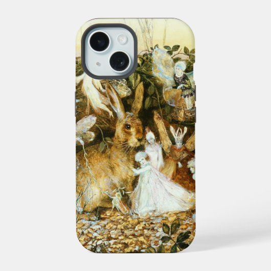 Fairies en konijn iPhone 15 case (Achterkant)
