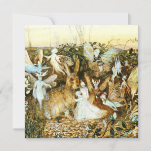 Fairies en konijn kaart