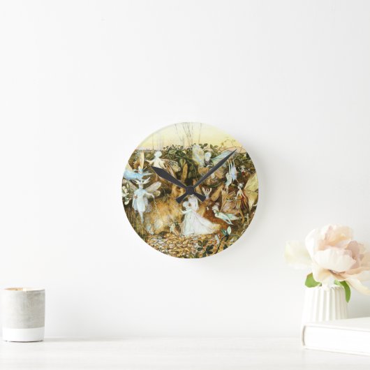 Fairies en konijn ronde klok (Huis)