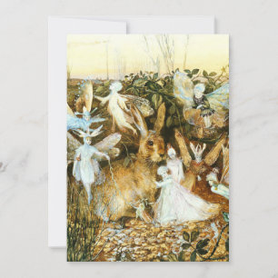 Fairies en konijn save the date