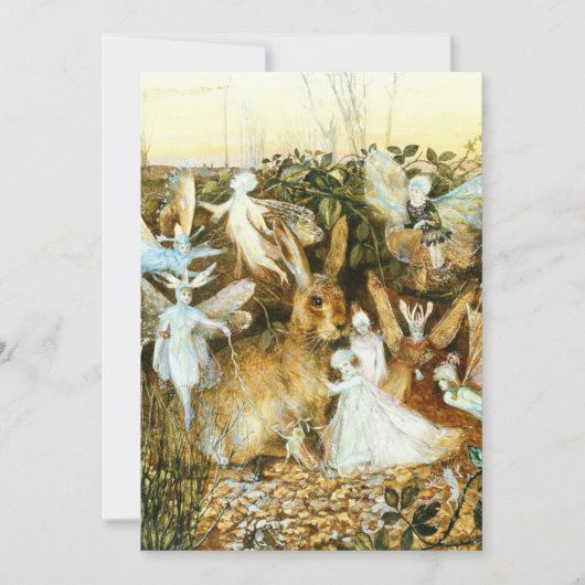 Fairies en konijn save the date (Voorkant)