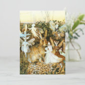 Fairies en konijn save the date (Staand voorkant)