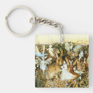 Fairies en konijn sleutelhanger