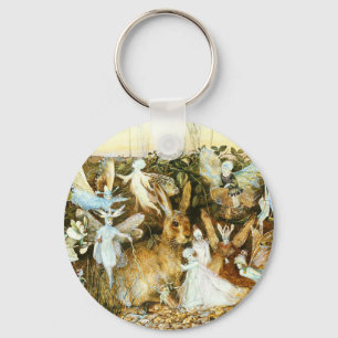 Fairies en konijn sleutelhanger