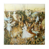 Fairies en konijn tegeltje (Voorkant)